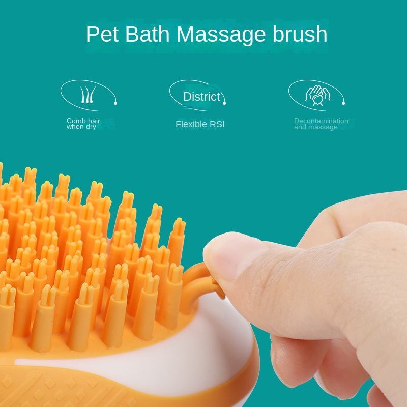 2-in-1 Pet Bath Brush – Massage, Clean & Relax